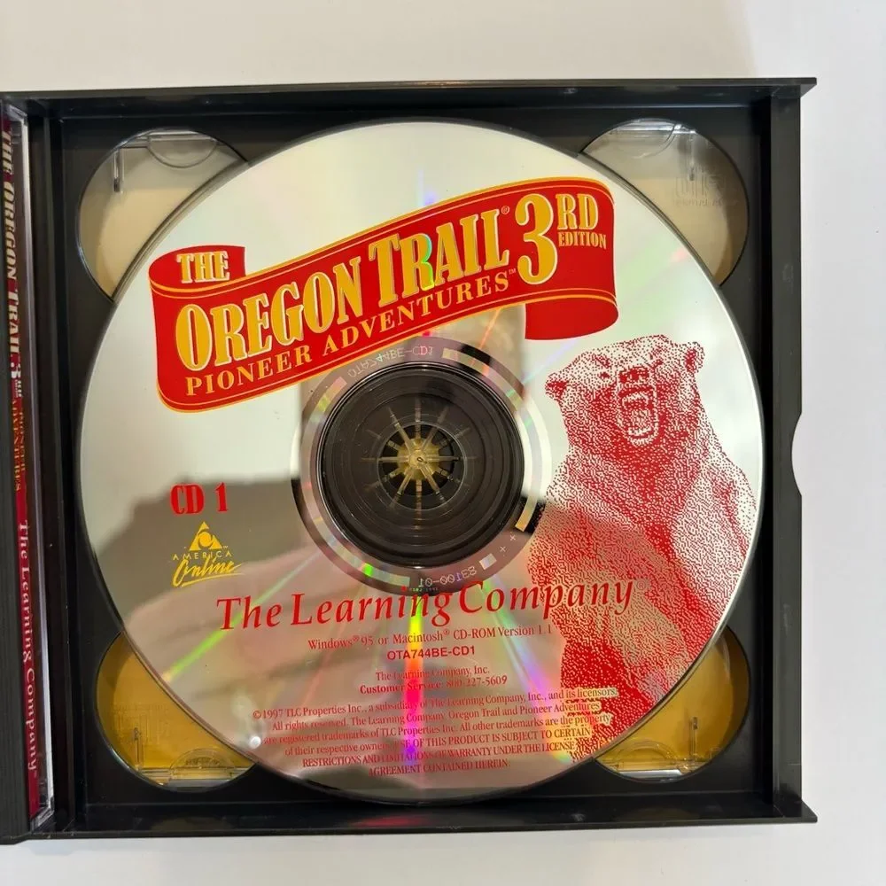 The Oregon Trail 3rd Edition – Pioneer Adventures (1997, PC/Mac) – 3 Disc Set